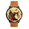 Chihuahua Dog On Christmas Florida Wrist Watch