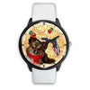 Chihuahua Dog On Christmas Florida Wrist Watch