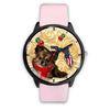 Chihuahua Dog On Christmas Florida Wrist Watch