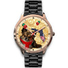 Chihuahua Dog On Christmas Florida Golden Wrist Watch