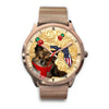 Chihuahua Dog On Christmas Florida Golden Wrist Watch