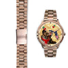 Chihuahua Dog On Christmas Florida Golden Wrist Watch