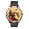 Chihuahua Dog On Christmas Florida Golden Wrist Watch