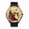 Chihuahua Dog On Christmas Florida Golden Wrist Watch