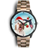 Clumber Spaniel On Christmas Florida Wrist Watch