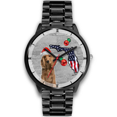 Cocker Spaniel On Christmas Florida Wrist Watch