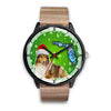 Rough Collie On Christmas Florida Wrist Watch