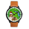 Rough Collie On Christmas Florida Wrist Watch