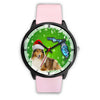 Rough Collie On Christmas Florida Wrist Watch