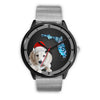 Cute Dachshund Dog On Christmas Florida Wrist Watch