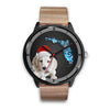 Cute Dachshund Dog On Christmas Florida Wrist Watch