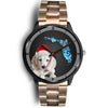 Cute Dachshund Dog On Christmas Florida Wrist Watch