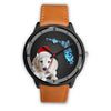 Cute Dachshund Dog On Christmas Florida Wrist Watch