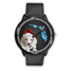 Cute Dachshund Dog On Christmas Florida Wrist Watch