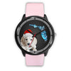 Cute Dachshund Dog On Christmas Florida Wrist Watch