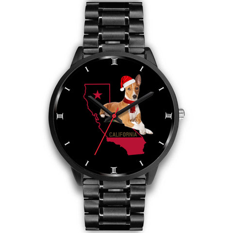 Basenji Dog California Christmas Special Wrist Watch