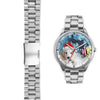 Dachshund Dog On Christmas Florida White Wrist Watch