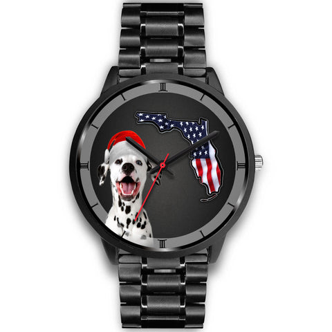 Dalmatian Dog On Christmas Florida Wrist Watch