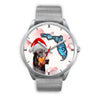 Doberman Pinscher On Christmas Florida Wrist Watch