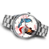 Doberman Pinscher On Christmas Florida Wrist Watch