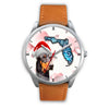 Doberman Pinscher On Christmas Florida Wrist Watch