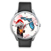 Doberman Pinscher On Christmas Florida Wrist Watch