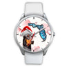 Doberman Pinscher On Christmas Florida Wrist Watch