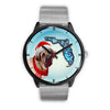 English Mastiff On Christmas Florida Wrist Watch