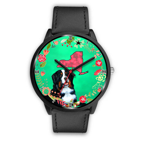 Bernese Mountain Dog New York Christmas Special Wrist Watch