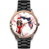 English Springer Spaniel On Christmas Florida Wrist watch