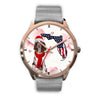 English Springer Spaniel On Christmas Florida Wrist watch