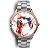 English Springer Spaniel On Christmas Florida Wrist watch