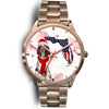 English Springer Spaniel On Christmas Florida Wrist watch