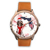 English Springer Spaniel On Christmas Florida Wrist watch