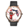 English Springer Spaniel On Christmas Florida Wrist watch