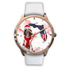 English Springer Spaniel On Christmas Florida Wrist watch