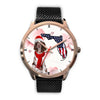 English Springer Spaniel On Christmas Florida Wrist watch