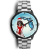 English Springer Spaniel On Christmas Florida Black Wrist watch