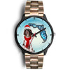 English Springer Spaniel On Christmas Florida Black Wrist watch