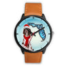 English Springer Spaniel On Christmas Florida Black Wrist watch