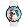 English Springer Spaniel On Christmas Florida Black Wrist watch