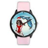 English Springer Spaniel On Christmas Florida Black Wrist watch