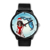 English Springer Spaniel On Christmas Florida Black Wrist watch