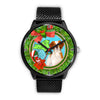 Cute Brittany Dog New York Christmas Special Wrist Watch