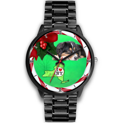 Australian Shepherd Dog New York Christmas Special Wrist Watch