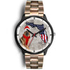 German Shepherd On Christmas Florida Wrist Watch