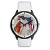 German Shepherd On Christmas Florida Wrist Watch