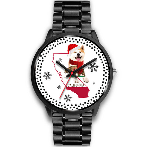 Akita Dog California Christmas Special Wrist Watch