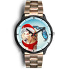 Golden Retriever On Christmas Florida Wrist Watch