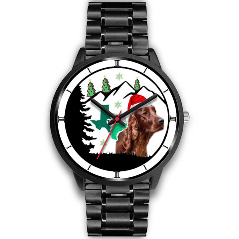 Irish Setter Dog Texas Christmas Special Wrist Watch